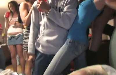 Eat her out in front of everyone at the party