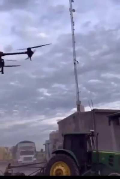 An aerial vehicle designed for unmanned operation - with a man.