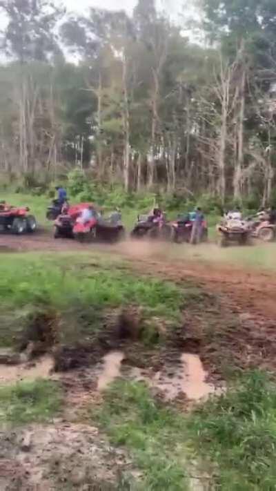 Dude flys off the ATV