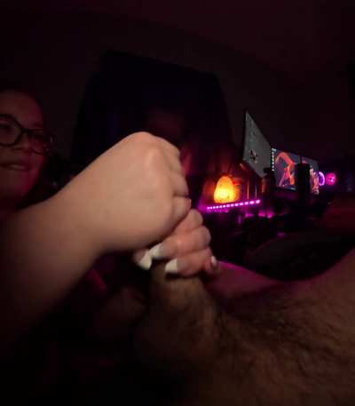 Oops I made hubby cum before I could get it into my mouth