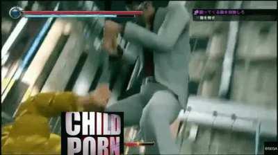 yakuza man plunges someone in the face with a text plunger