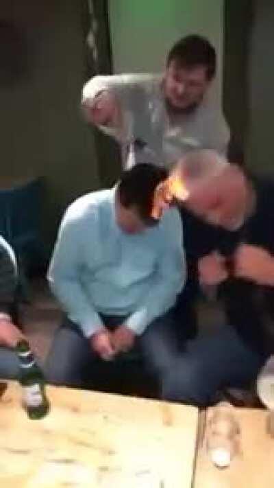 Just some dudes getting rid of their last bit of hair