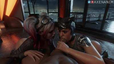 Harley Quinn and Catwoman (Axen) [DC]