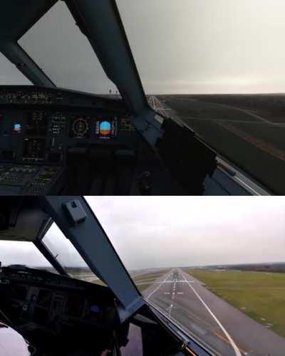 made a quick and dirty fs2020 vs real landing, EGKK