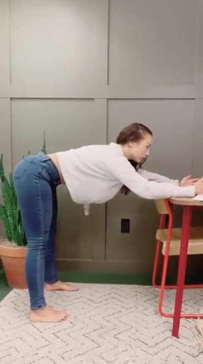 Filling out a pair of jeans