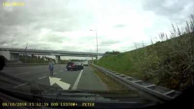 Brand new Mercedes explodes on Highway in Poland, killing young women driving.