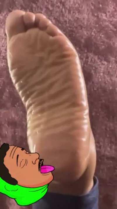 Size 10 black feet with cum