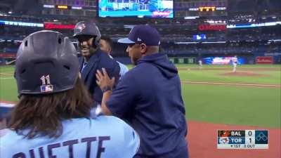 [Highlight] [TOR (1)-0 BAL] Springer opens the scoring with a bomb to deep center