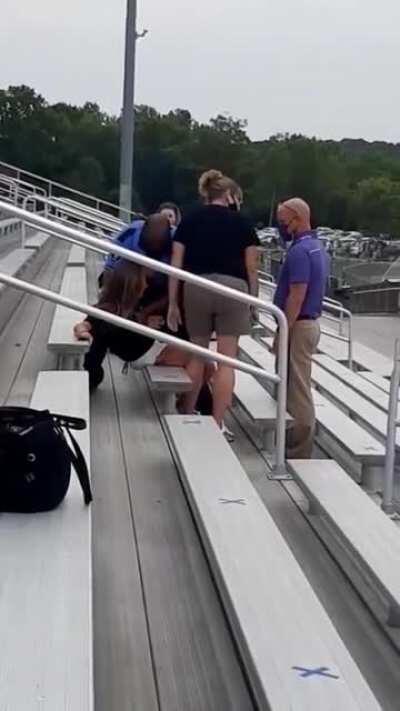 Karen tazed by police at football game