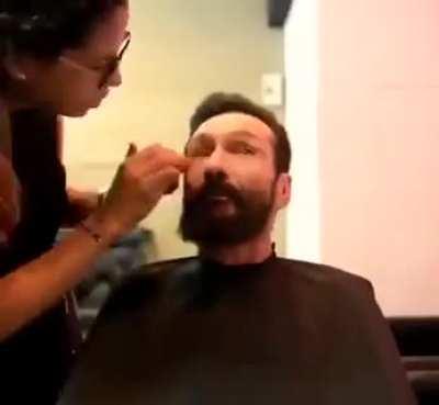 Homeless man cannot believe how good his transformation looks after a makeover..mp4