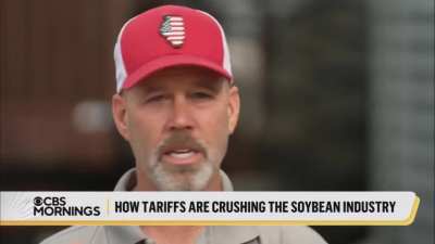 Illinois soybean farmer: We can't help but feel very anxious, wondering why it's taking so long to get this resolved. The farther we go into the season, the more we're going to lose. China should have been buying our beans already, and they're not. It's l