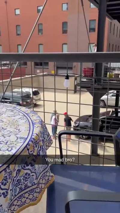 Insane neighbor screaming at elderly couple this morning 