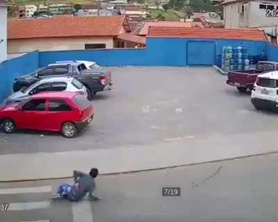 The first time I see such an accident...