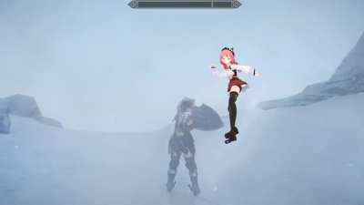 Miko attempts a drop kick and dies in multiple games