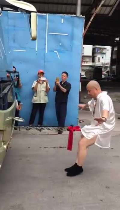 What r u doing step brother? I am towing my car.