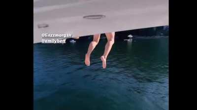 Lindsey Morgan - bikini jump