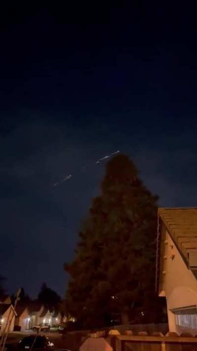 A piece of space junk from the International Space Station reentered the earth's atmosphere, last night (Credit: Aaron Gleason)