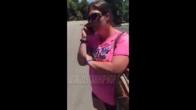 Karen calls a black guy a horrible thing