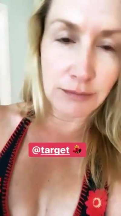 Teasing her swim suit