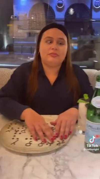 The waiting staff did the little extra to make her birthday even better