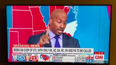 Van Jones, the only POC on the screen, dropping wisdom about the underrepresented Latinx community 🙌🏽