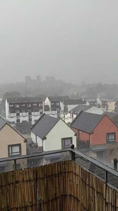 Hail storm in the UK. Just moved into this loft apartment and it's great for rain listening