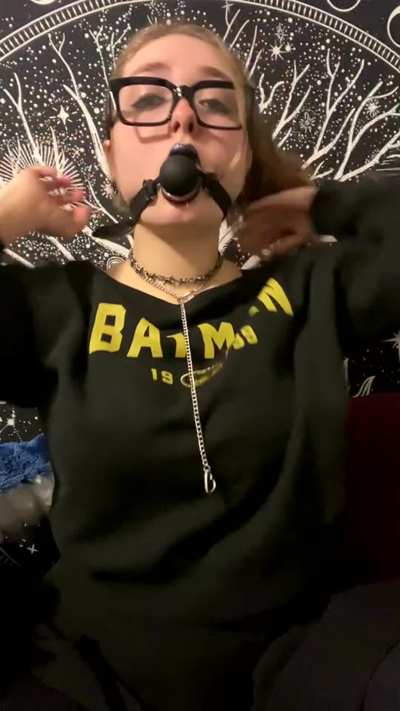 My first time using a penis gag🤭