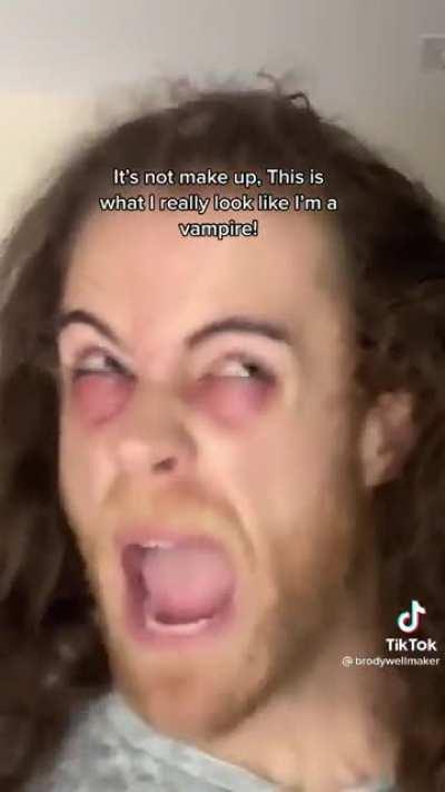 He really looks like a vampire right?