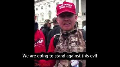 American Fascism, wrapped in the flag and carrying the cross