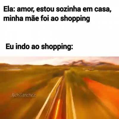 Eu indo ao shopping