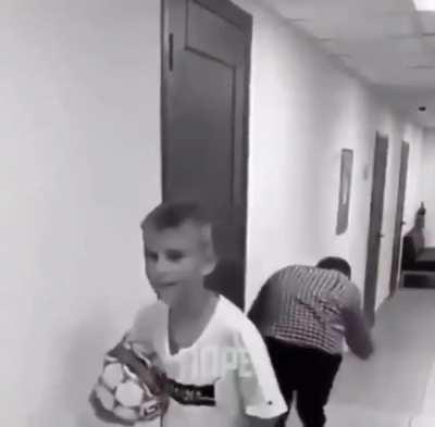 The smile on his face after...