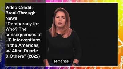 “Designed to promote regime change. An embargo they say is directed at the government, but makes harder, if not impossible, to for a three year old toddler to get a liver transplant that can save her life.” - Cuban Journalist Cristina Escobar Dominguez