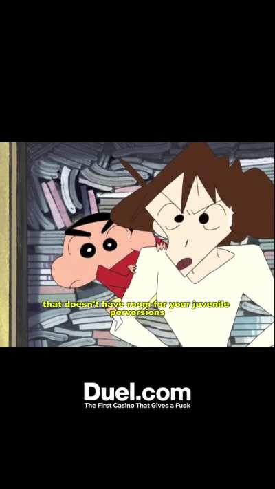 I love how unhinged the sinchan English dub is. They went full Ghost Stories route with it!