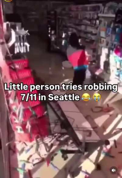 Little person attempts a convenience store robbery