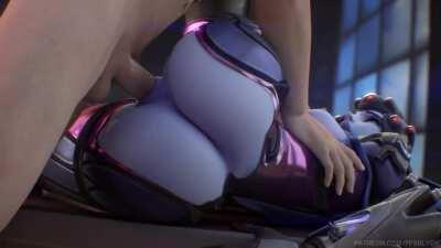 Widow plowed sideways