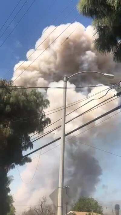 🤯 House Goes Sky High in Ontario CA