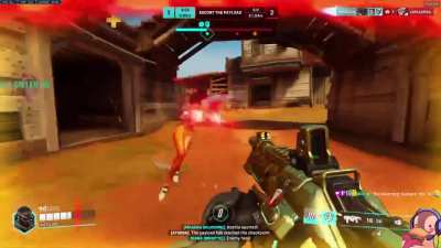 My brother playing overwatch