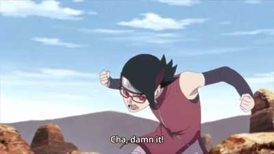 [edit] Sarada tries to punch Naruto