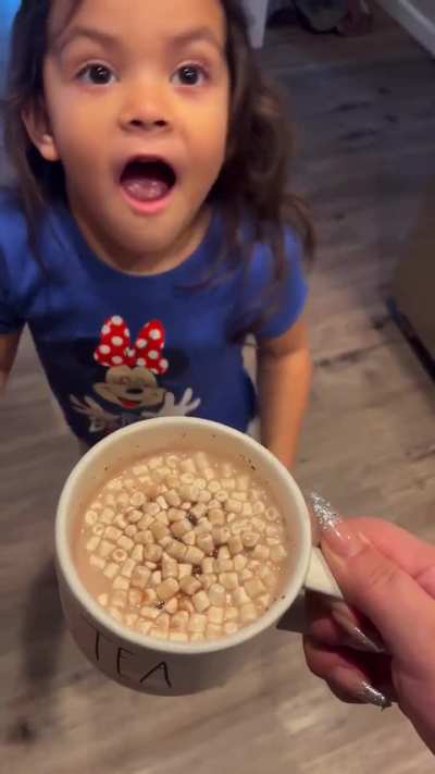 Marshmallows wrapped in peppermint cotton candy go great with hot chocolate