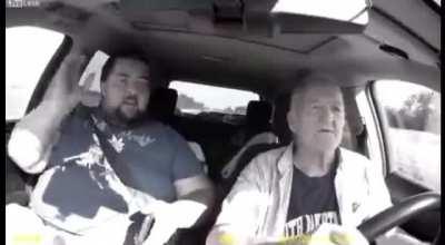 Falls asleep behind the wheel and nearly crashes.