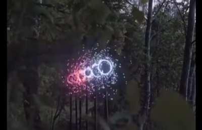 Sound intake fan with attached lights