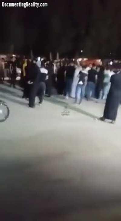 Celebration with AK-47 backfires - Iran