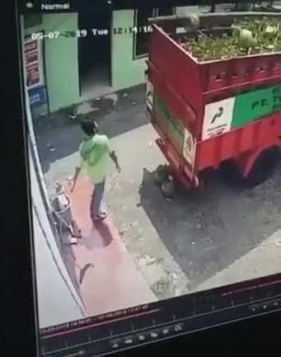 Dude playing propane tanks