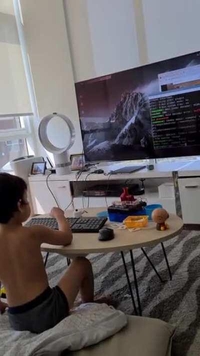 A 3years old learned how to play the video he loves from commandline in a hour.