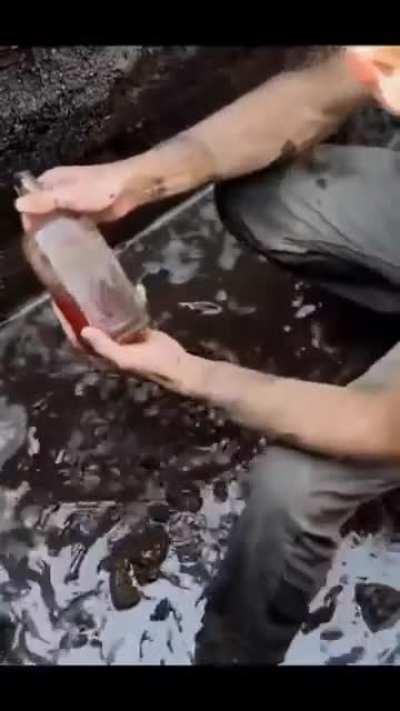 Digging up a 100 year old bottle of wine