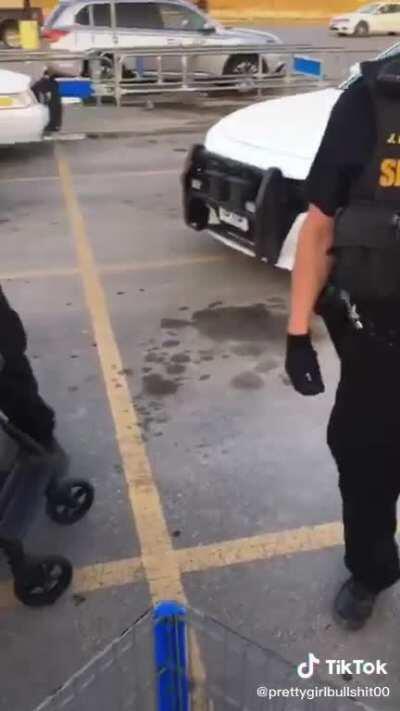 This man was harrased for having less than $100 of groceries