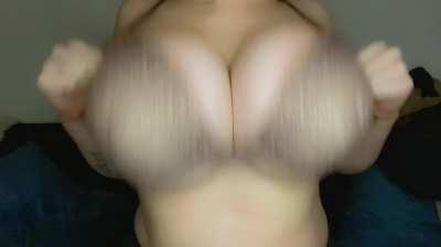 Just a shy girl with tits the size of her head