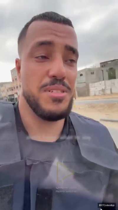 Journalist Hazem Suleiman addresses the world from Rafah