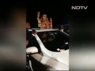 Dancing on national highway at night.