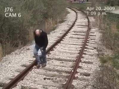 Man get hit by train